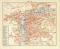 Prag Stadtplan Lithographie 1899 Original der Zeit