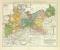 Preussen historische Karte Lithographie 1895 Original der Zeit