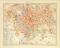Rom historischer Stadtplan Karte Lithographie ca. 1899