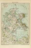 Rügen historische Landkarte Lithographie ca. 1899
