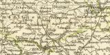 Westrussland und Ostseeprovinzen historische Landkarte Lithographie ca. 1900
