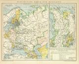 Historische Karte von Russland historische Landkarte Lithographie ca. 1900