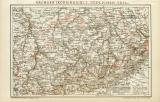 Sachsen Königreich I. Südlicher Teil historische Landkarte Lithographie ca. 1900