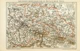 Sachsen Königreich II. Östlicher Teil historische Landkarte Lithographie ca. 1900