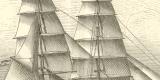Schiffstypen II. Handelsschiffe Holzstich 1892 Original der Zeit