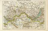 Sibirien II. Altai Baikalsee historische Landkarte Lithographie ca. 1900