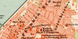 Smyrna historischer Stadtplan Karte Lithographie ca. 1900