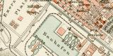 Spezia & Umgebung Stadtplan Lithographie 1900 Original der Zeit