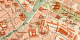 Straßburg Stadtplan Lithographie 1899 Original der...