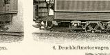 Straßenbahnen I. - II. historische Bildtafel Holzstich ca. 1892