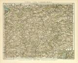 Tirol & Voralberg Karte Lithographie 1899 Original...