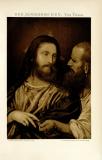 Der Zinsgroschen von Tizian historische Bildtafel Chromolithographie ca. 1892