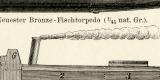 Torpedos & Seeminen Holzstich 1891 Original der Zeit