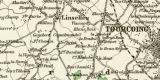 Industriegebiet Roubaix Tourcoing historische Landkarte Lithographie ca. 1899
