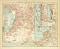 Triest Fiume und Pola historischer Stadtplan Karte Lithographie ca. 1899