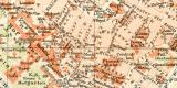 Wien Innere Stadt Stadtplan Lithographie 1899 Original der Zeit