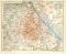 Wien Stadtgebiet historischer Stadtplan Karte Lithographie ca. 1899