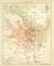 Wiesbaden Stadtplan Lithographie 1899 Original der Zeit