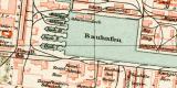 Wilhelmshaven historischer Stadtplan Karte Lithographie ca. 1899