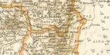 Abessinien Eritrea S&uuml;darabien Karte Lithographie...