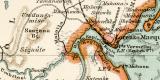 Delagoabai und Umgebung historische Landkarte Lithographie ca. 1892