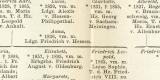 Hohenzollern Genealogie Tafel III. Buchdruck1898 Original der Zeit