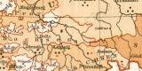 Verbreitung einiger wichtigen Infektionskrankheiten im Deutschen Reiche in den Jahren 1892 und 1893 I. historische Landkarte Lithographie ca. 1899