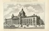 Reichsgerichtsgebäude in Leipzig historische Bildtafel Holzstich ca. 1896