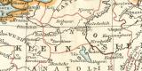 Orient historische Karte Lithographie 1895 Original der Zeit