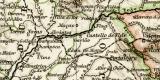 Portugal historische Landkarte Lithographie ca. 1899