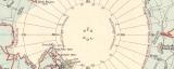 Südpolarforschung Landkarte Lithographie ca. 1900 Original der Zeit