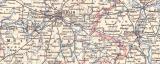 Brandenburg Landkarte Lithographie ca. 1899 Original der...