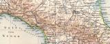 Italien Nord Landkarte Lithographie ca. 1900 Original der Zeit