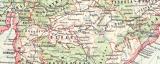 Ost Indien Landkarte Lithographie ca. 1899 Original der Zeit