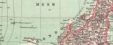 Japan Korea Landkarte Lithographie ca. 1900 Original der Zeit