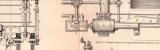 Dampfmaschinen II. Holzstich 1886 Original der Zeit