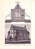 Kornhaus Holzstich 1898 Original der Zeit