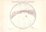 Nebelflecke und Sternhaufen der S&uuml;dlichen Himmelsh&auml;lfte Lithographie 1898 Original der Zeit