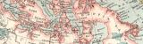 Britisch Nordamerika Karte Lithographie 1899 Original der Zeit
