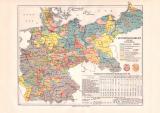 Reichstagswahlen Deutsches Reich 1898-1903 Karte...
