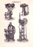 Schuhfabrikation I. - II. Holzstich 1899 Original der Zeit