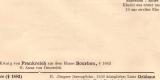 Adelsgeschlecht der Bourbonen historischer Buchdruck ca. 1903
