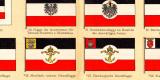 Deutsche Flaggen historischer Druck Chromolithographie...