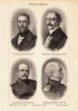 Bismarck Bildnisse historischer Druck Holzstich ca. 1902