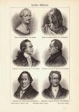 Goethe Bildnisse historischer Druck Holzstich ca. 1904