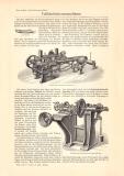 Faßfabrikationsmaschinen historischer Druck Holzstich ca. 1904