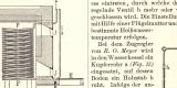 Heizungsanlagen V. - VI. historischer Druck Holzstich ca. 1905