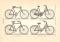 Fahrräder I. - II. historischer Druck Holzstich ca. 1904