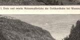 Gebirgseisenbahnen I. - II. historischer Druck Holzstich ca. 1904