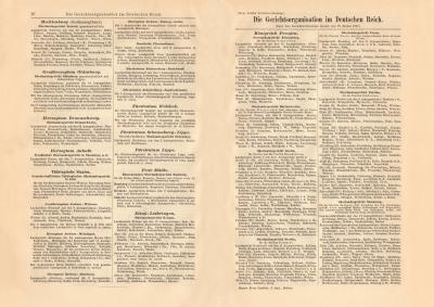 Gerichtsorganisation im Deutschen Reich historischer Druck Holzstich ca. 1904